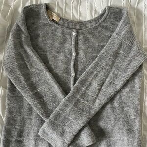 Sesame Gaspard Cardigan, Grey with silver